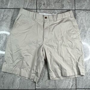 Polo Golf Ralph Lauren Mens ivory 98%Cotton Chino Shorts Cotton Twill Stretch 32